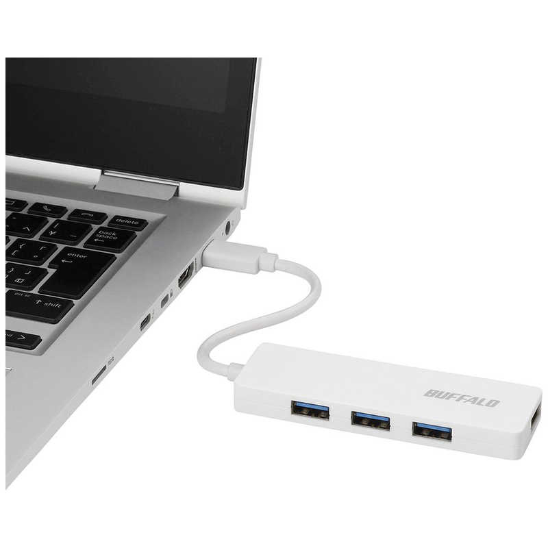 BUFFALO BUFFALO USB-C → USB-A 変換ハブ (Mac/Windows11対応) ホワイト [バスパワー /4ポート /USB 3.1 Gen1対応] BSH4U128C1WH ホワイト BSH4U128C1WH ホワイト