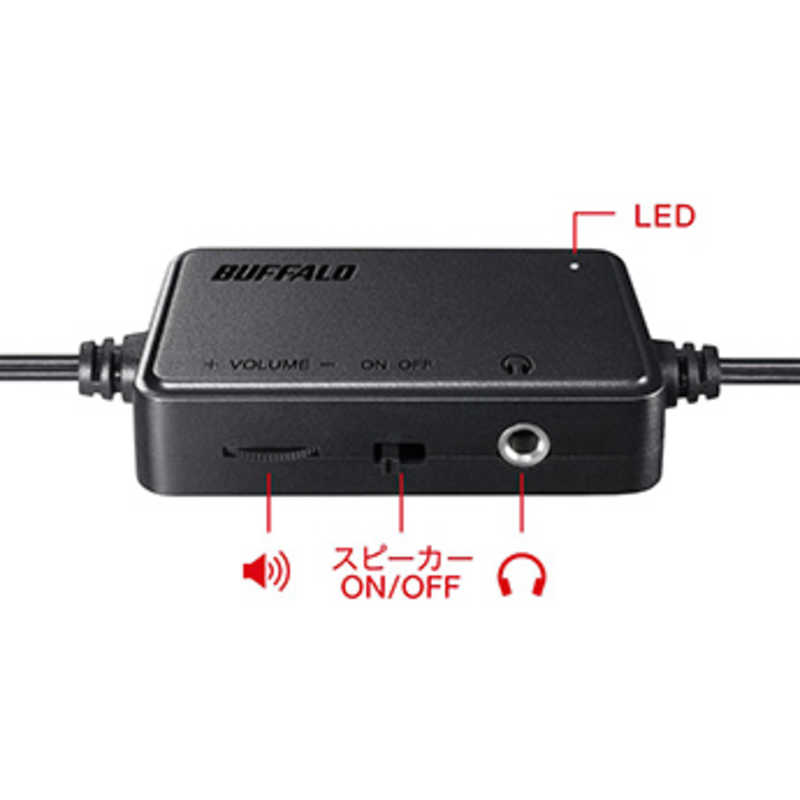 BUFFALO BUFFALO PC用スピーカー USB電源ヘッドホン出力対応 BSSP308UBK ブラック BSSP308UBK ブラック