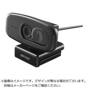 BUFFALO �o�b�t�@���[ 200����fWEB�J���� �L�p120°�}�C�N���� �u���b�N BSW500MBK