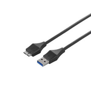 BUFFALO USB3.0ケーブル Type-A to microB スリムケーブル 1.5m ブラック BSUAMBSU315BK