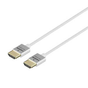 BUFFALO HDMIケーブル BSHD3Sシリーズ ホワイト ［1.5m /HDMI⇔HDMI /スリムタイプ /イーサネット対応］ ［1.5m /HDMI⇔HDMI /フラットタイプ /イーサネット対応