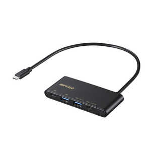 BUFFALO USB3.2Gen2Хѥ4ݡPDбϥ ֥å [Хѥ /4ݡ /USB 3.2 Gen2б /USB Power Deliveryб] BSH4U500C1PBK
