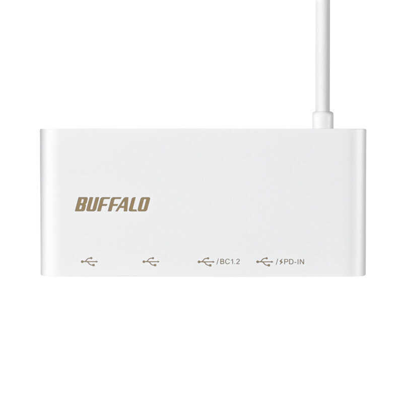 BUFFALO BUFFALO USB3.2Gen2バスパワー4ポートＰD対応ハブ ホワイト [バスパワー /4ポート /USB 3.2 Gen2対応 /USB Power Delivery対応] BSH4U500C1PWH BSH4U500C1PWH