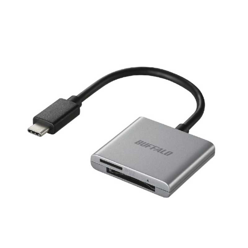 BUFFALO BUFFALO カードリーダー SD/microSD USB3.2Gen1 Type-C シルバー BSCR110U3CSV BSCR110U3CSV