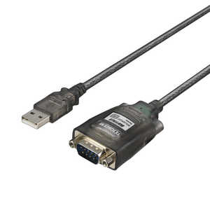 BUFFALO USBシリアル変換ケーブル ブラックスケルトン 1m ブラックスケルトン ［Type－Aオス D－sub9ピン］ BSUSRC0710BS