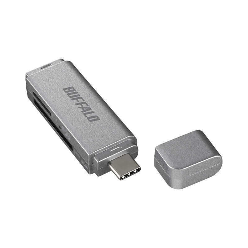 BUFFALO BUFFALO カードリーダー USB3.0 TypeC シルバー (USB3.1/スマホ タブレット対応) BSCR120U3CSV BSCR120U3CSV