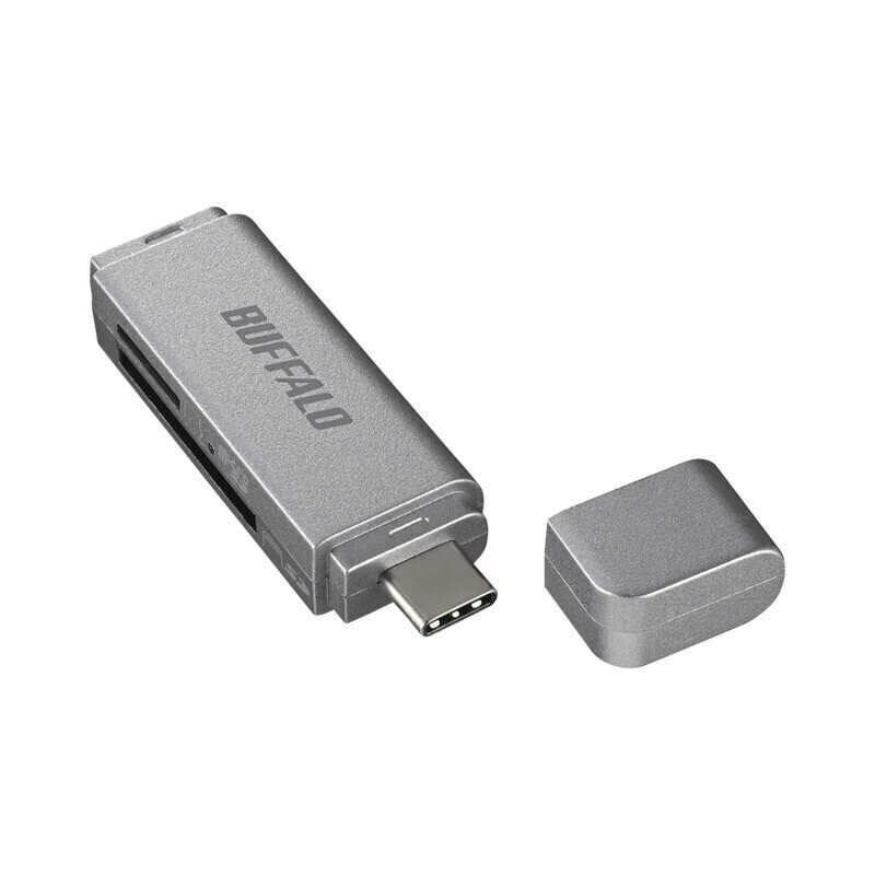 BUFFALO BUFFALO USB3.0 TypeCカードリーダー シルバー [USB3.1 /スマホ･タブレット対応] BSCR120U3CSV BSCR120U3CSV