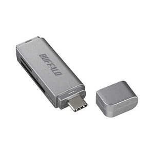 BUFFALO USB3.0 TypeCカードリーダー シルバー [USB3.1 /スマホ･タブレット対応] BSCR120U3CSV
