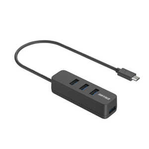 BUFFALO バスパワー上挿しハブ 磁石付 ブラック ［バスパワー /4ポート /USB 3.2 Gen1対応］ BSH4U328C1BK