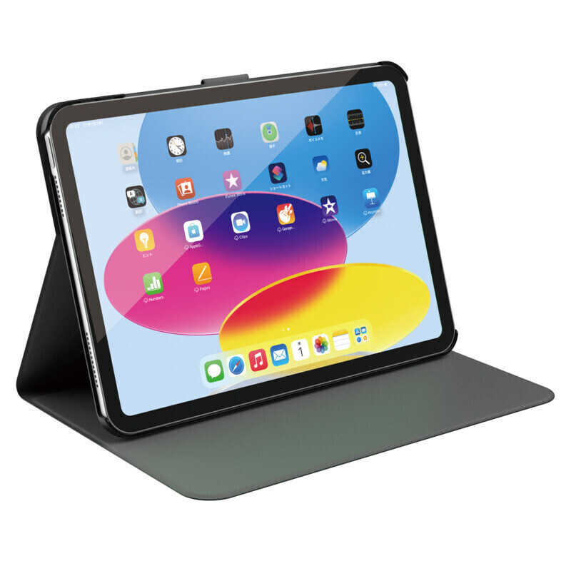 BUFFALO BUFFALO iPad 10.9インチ(第10世代)2022年モデル用 手帳型ケース マットレザー フリーアングルスタンド ブラック BSIPD22109CLFBK BSIPD22109CLFBK