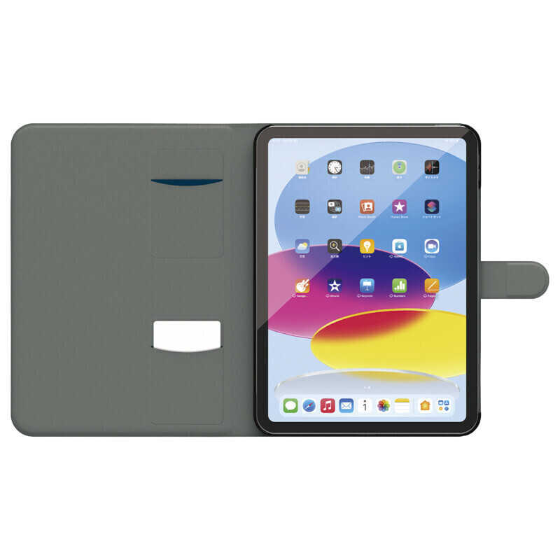 BUFFALO BUFFALO iPad 10.9インチ(第10世代)2022年モデル用 手帳型ケース マットレザー フリーアングルスタンド ブルー BSIPD22109CLFBL BSIPD22109CLFBL