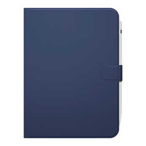 BUFFALO iPad 10.9インチ(第10世代)2022年モデル用 手帳型ケース マットレザー フリーアングルスタンド ブルー BSIPD22109CLFBL