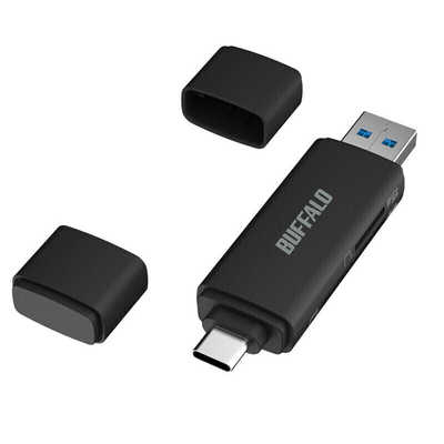 BUFFALO Type-C/Type-A接続 USB3.2 Type-Cカードリーダー ［USB3.1