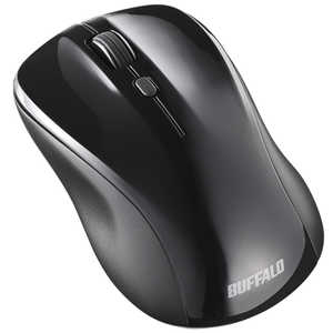 BUFFALO マウス 静音 ［BlueLED / 無線(ワイヤレス) / 3ボタン / Bluetooth］ ブラック BSMBB110BK