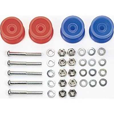 タミヤ TAMIYA ミニ四駆 2段低摩擦プラロｰラｰセット(赤・青13-12mm) の 