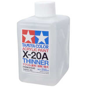 タミヤ　TAMIYA アクリル溶剤特大(X-20A 250ml) アクリルヨウザイトクダイ250ML