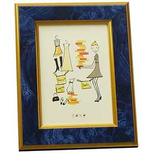 万丈 フォトフレームクラシック L(ブルー) PFCLBL