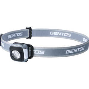 ジェントス コンパクトヘッドライト USB充電式/3段階調光機能/可動式ヘッド/防滴仕様 ジェントス グレｰ CP-260RWG