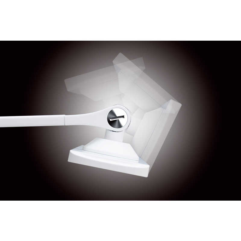 ジェントス ジェントス クランプ式LEDデスクライト Lumixuxシリーズ 3色調色＆無段階調光機能搭載 ホワイト WH ［LED］ DK-R190WH DK-R190WH