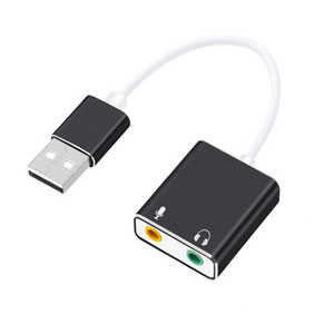 トーホー 0.10m[USB-A オス→メス φ3.5mmx2]オーディオ変換アダプタ P-3XU