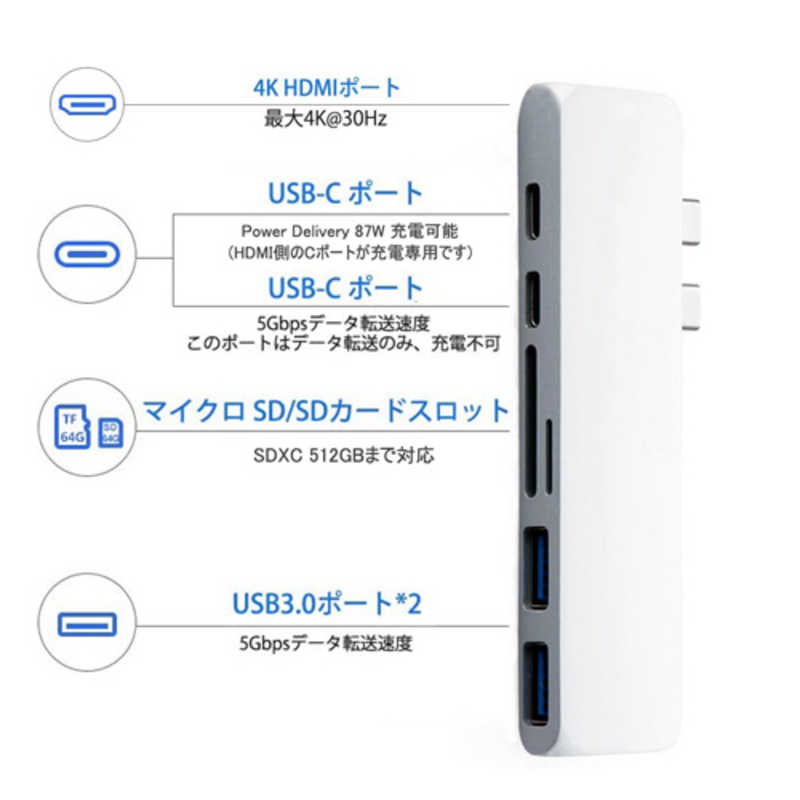 トーホー トーホー Ｍａｃｂｏｏｋ用７ｉｎ１マルチドッキングアダプター本体一体型 HDX-C7M HDX-C7M