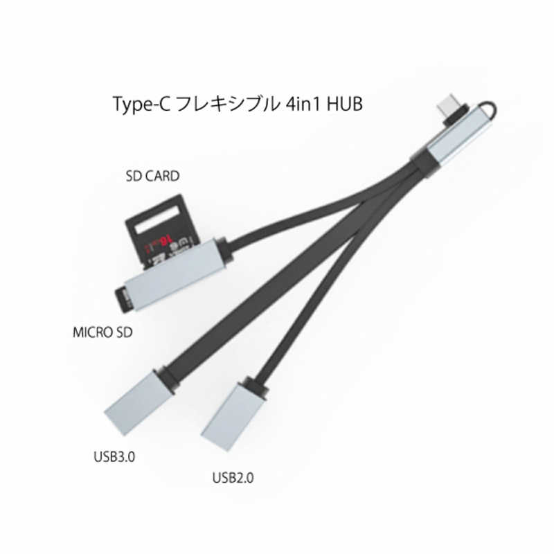 トーホー トーホー Type-C フレキシブルHUB YOUZIPPER [バスパワー /2ポート /USB3.0対応] HDX-AAC HDX-AAC