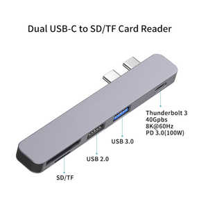 YOUZIPPER MacBook用 5in1 Type-C HUB YOUZIPPER [バスパワー /5ポート /USB 3.2 Gen2対応 /USB Power Delivery対応] HDX-C5M