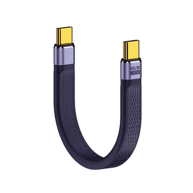 YOUZIPPER YOUZIPPER USB-C ⇔ USB-Cケーブル ［映像 /充電 /転送 /0.1m /USB Power Delivery /240W /40Gbps /8K60P /USB4］ ［Type-Cオス・オス］ USB4-240W-01 USB4-240W-01