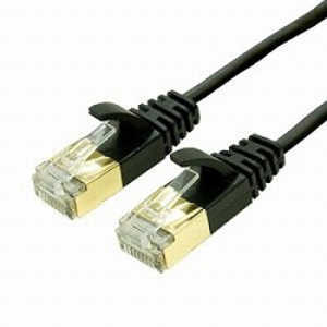 ナカバヤシ CAT7対応スリムLANケｰブル (ブラック･3m) TWM-703BK