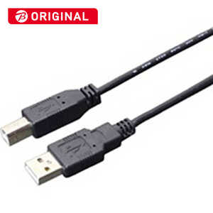 ナカバヤシ USB2.0ケーブル スリムタイプ  A ⇔ B 3m USBB30SBK (黒)