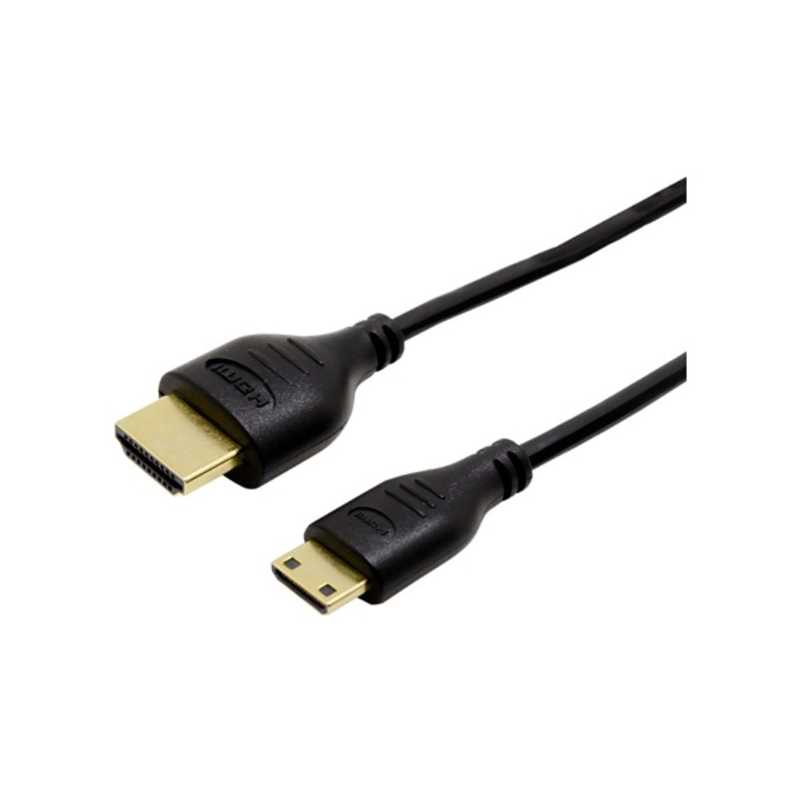 ミヨシ ミヨシ HDMIケーブル ブラック [1m /HDMI⇔miniHDMI /スリムタイプ /4K対応] HDC-MN10/BK HDC-MN10/BK