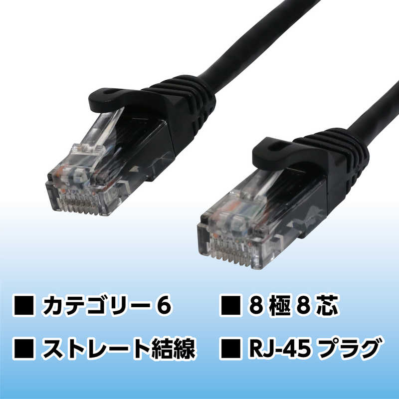 ナカバヤシ ナカバヤシ LANケーブル カテゴリー6対応 (ブラック･2.0m) LB602BK LB602BK