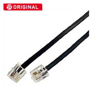 ナカバヤシ 6極4芯モジュラーケーブル(20m ブラック スタンダード) TB20BK