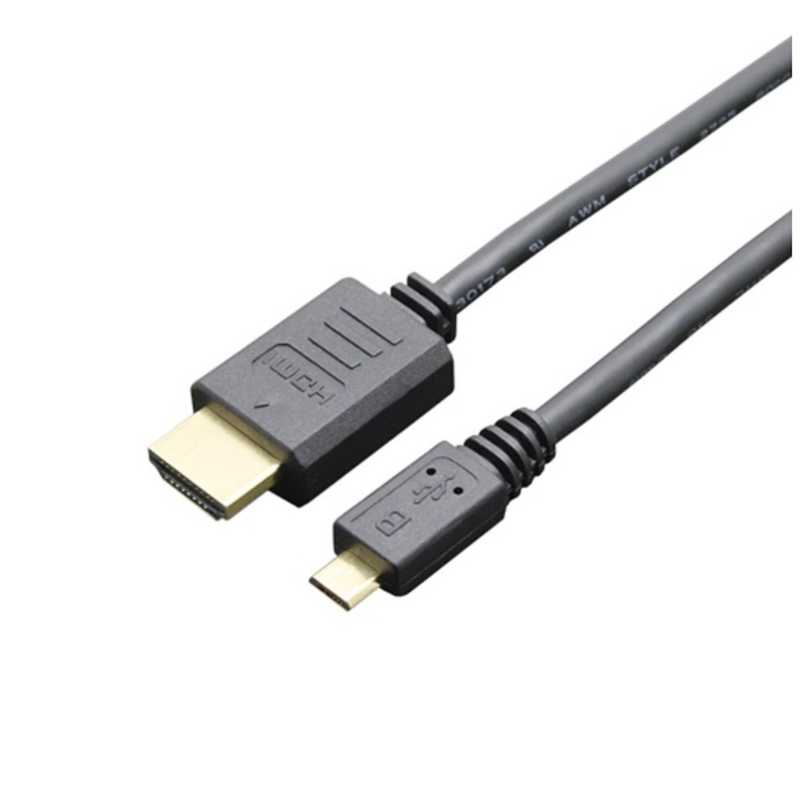 ナカバヤシ ナカバヤシ [MHL対応･micro USB]MHL3.0ケーブル (ブラック･1.0m) MHL3-10/BK MHL3-10/BK