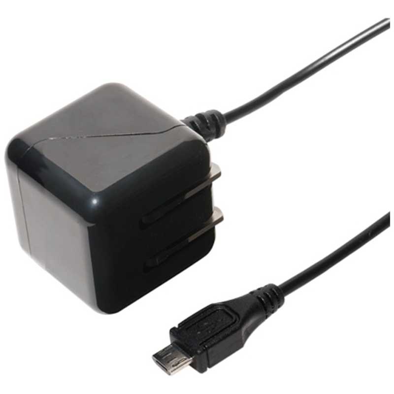 ナカバヤシ ナカバヤシ [micro USB]ケーブル一体型AC充電器 2.1A (0.5m) ブラック IPA-MC01/BK IPA-MC01/BK