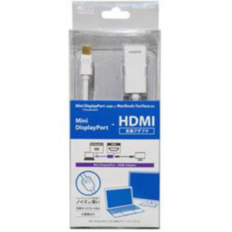 ナカバヤシ ナカバヤシ FullHD対応 MiniDisplayPort-HDMI 変換アダプタ ホワイト DPA2KHDWH DPA2KHDWH