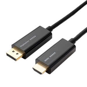 ナカバヤシ DisplayPort to HDMI2.0ケーブル ブラック 2m DPHDC20BK ナカバヤシ DisplayPort to HDMI2.0ケーブル ブラック 2m DPHDC20BK