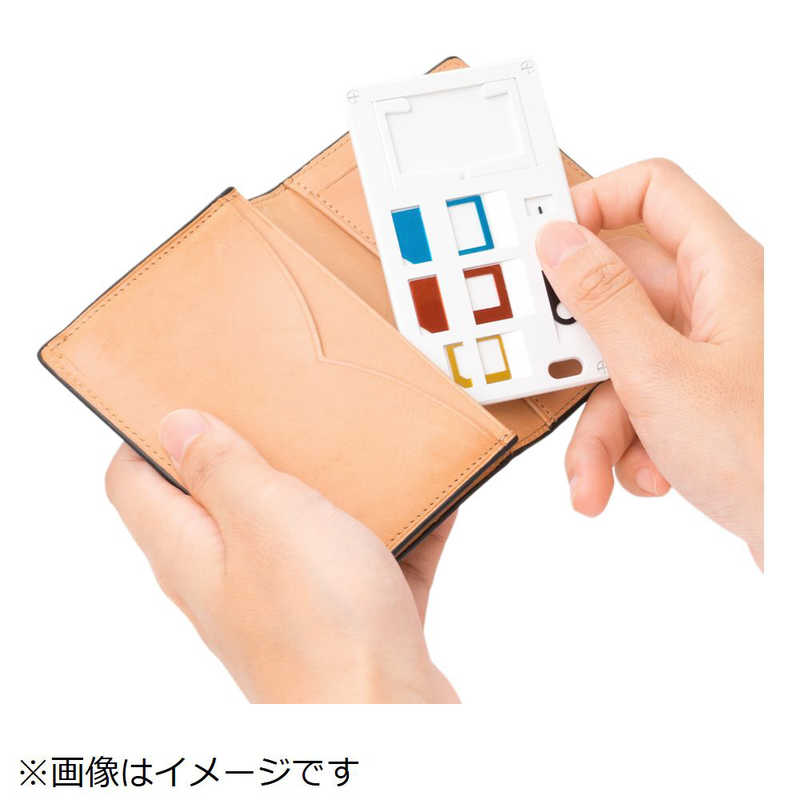 ミヨシ ミヨシ 〔SIM変換アダプタ〕 SIMカードホルダー SIMカード変換アダプタ付 SCM-SI01/WH ホワイト SCM-SI01/WH ホワイト