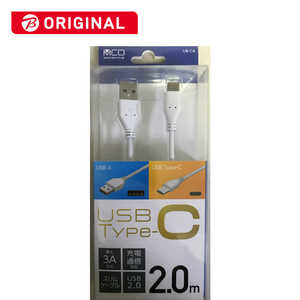 ナカバヤシ USB-A⇔Type-Cケーブル 2.0m 白 ビックカメラグループオリジナル UB-CA202/WH ナカバヤシ USB-A⇔Type-Cケーブル 2.0m 白 ビックカメラグループオリジナル UB-CA202/WH