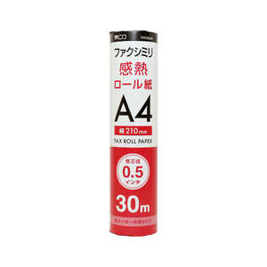 ナカバヤシ FAX用感熱ロール紙(A4・30m・0.5インチ芯)1本入 FXK30AH-1 ナカバヤシ FAX用感熱ロール紙(A4・30m・0.5インチ芯)1本入 FXK30AH-1