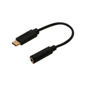 ナカバヤシ USB Type-C-イヤホン変換アダプタ DAC内蔵タイプ SAD-CE04/BK