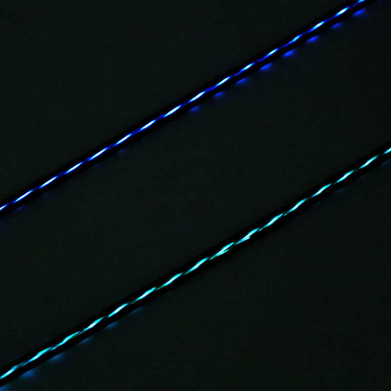 ミヨシ ミヨシ [micro USB]LED付きUSBケーブル 充電･転送 1m ブルー SLE-M10/BL SLE-M10/BL