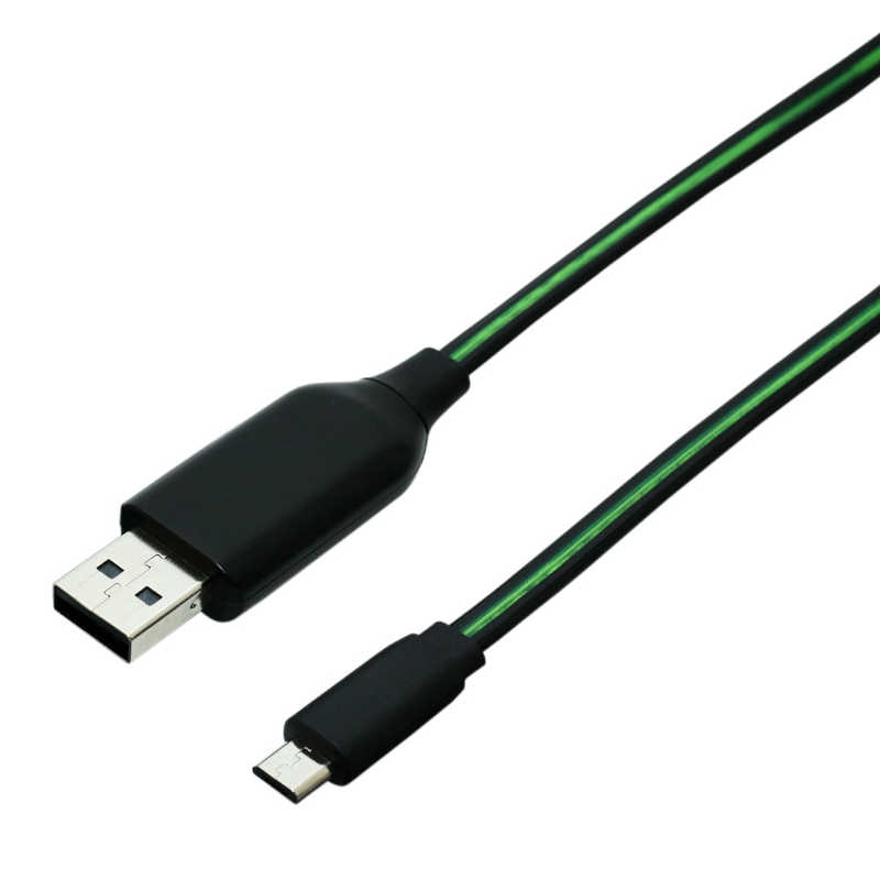 ミヨシ ミヨシ [micro USB]LED付きUSBケーブル 充電･転送 1m SLE-M10/GN グリｰン SLE-M10/GN グリｰン