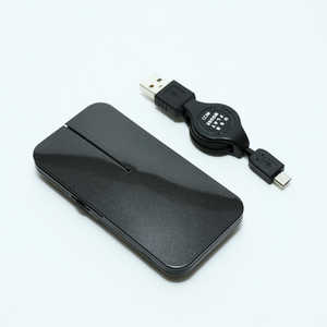 ミヨシ 有線マウス 薄型 [BlueLED /3ボタン /USB /有線] SRM-MA02/BK ブラック