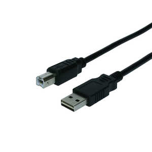 ミヨシ USBケーブル両面挿し 黒 5m USB-R50/BK