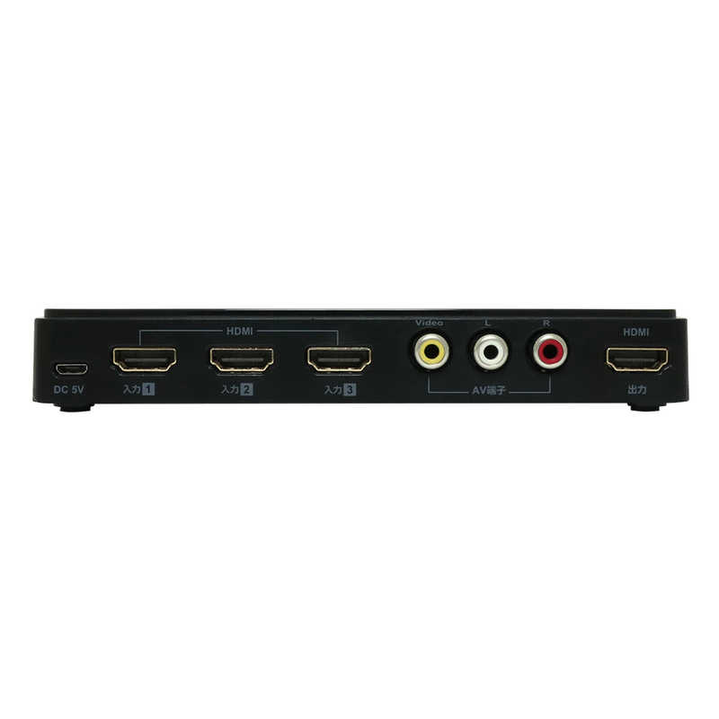 ミヨシ ミヨシ AV端子付きHDMI切替器 HDMI3ポート AV端子1ポート ブラック HDS-AV01 HDS-AV01