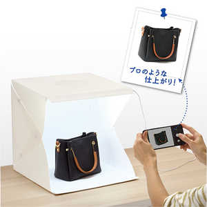 ナカバヤシ LEDライト搭載 折りたたみ 撮影ボックス 40cmタイプ ホワイト SAC-BOX03 ナカバヤシ LEDライト搭載 折りたたみ 撮影ボックス 40cmタイプ ホワイト SAC-BOX03