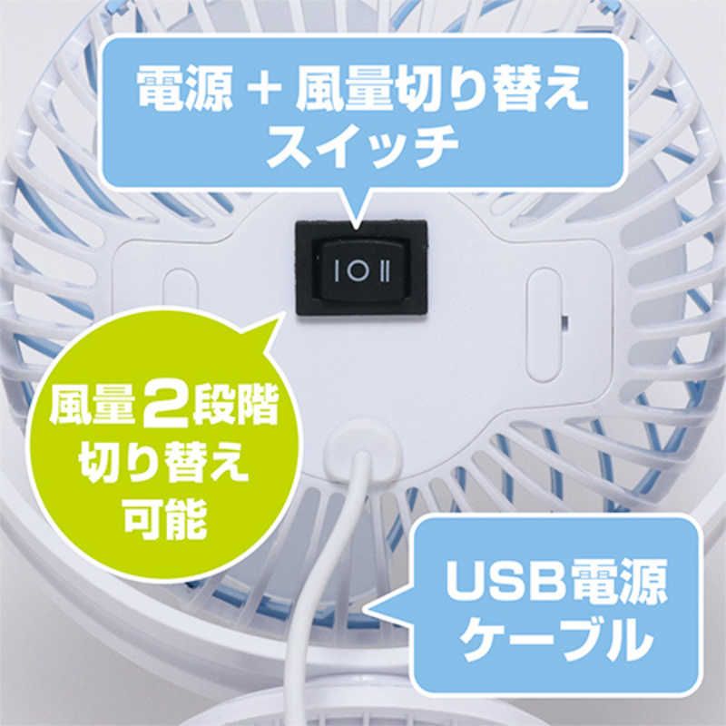 ミヨシ ミヨシ USB扇風機 卓上･クリップタイプ ネイビー USF-17/NV USF-17/NV