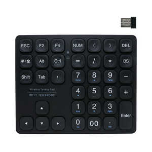 ミヨシ ミヨシ テンキー(Windows11/10対応)ブラック  [USB/ワイヤレス/USB-A＋USB-C] TEN24G02BK