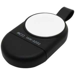 ナカバヤシ Apple Watch磁気充電アダプタ USB-A端子 ブラック IAW-AD02/BK
